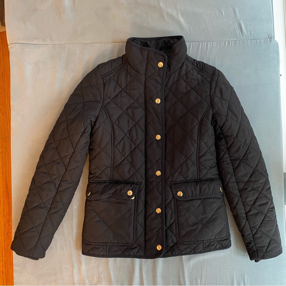 Black quilted jacket J.Crew Factory